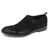 BARRACUDA E8914 Scarpa Uomo Black Scarpe Fibbia Vintage Effect Shoe Man [44]