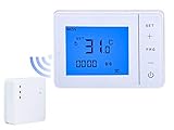 LEDLUX LL0255 - Termostato wireless RF cronotermostato digitale settimanale touch per caldaia a gas e riscaldamento radiatore ad acqua 3 A 220 V