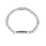 Sector No Limits Bracciale Uomo Collezione BASIC, Lunghezza 22 cm, Acciaio e Smaltato, SZS40, Pelle, Senza Pietre preziose, 22 cm