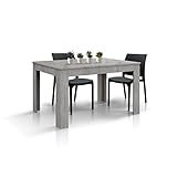 PAZZO DESIGN Tavolo Allungabile Lola, Grigio Cemento, Tavolo Cucina, Tavolo Sala Da Pranzo, Tavolo Soggiorno, Made in Italy, 140x90xh77 cm - id_1869