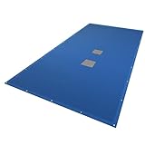 VOUNOT Telone Rettangolare per Piscine 8 x 4 m, Telo di Copertura per Piscina in PE da 160 g/m² con Rete di Drenaggio Centrale Coperta Protezione, Blu-Grigio