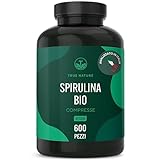 Spirulina Bio - 600 compresse BIO 500 mg - Alto dosaggio - 4000 mg dose giornaliera -Ricca di ficocianina e proteine -Alga Spirulina pura - Analizzata in Italia e confezionata in Germania -TRUE NATURE