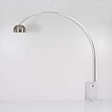 RADIUS Lampada da terra ad arco con base in marmo