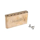 Musiclily Ultra 42mm Stile MIM Blocco Tremolo in Ottone 10,5mm String Spacing per Chitarra Elettrica Mexico Fender Strat e China Squier Classic Vibe/Speical