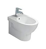 Sanitari bagno bidet sospeso, serie ABE Azzurra, ceramica bianca