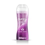 Durex Massage 2 in 1 Aloe Vera, Lubrificante Sessuale Intimo, Adatto anche per Rapporti Intimi e Massaggi, Gel Lubrificante a Base d Acqua, Formato Convenienza, 200 ml