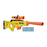 Nerf hasbro fortnite-basr-l bolt action (blaster con caricatore a clip, include telescopio rimovibile e 12 freccette elite originali), e7522