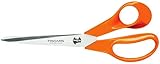 Fiskars Forbici multiuso, Lunghezza: 21 cm, Lama in acciaio inox/Impugnature in plastica, Arancione, Classic, S90, 1001539