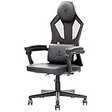 ITEK 4CREATORS CF50 Sedia Gaming ergonomica Nero, schienale reclinabile e poggiatesta regolabili, supporto lombare, comfort e design, ideale come sedia ufficio, sedia per studio e poltrona per gamer