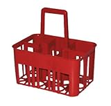 Cestello in plastica portabottiglie 6 posti rosso - Mobil Plastic