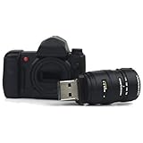 Ulticool - Fotocamera Macchina Fotografica con Obiettivo 32 GB - Foto Camera with Lens - Chiavetta Pendrive - Memoria Archiviazione dei Dati - USB Flash Pen Drive Memory Stick - Nero