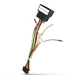 Cavo 16 Pin Adattatore ISO Cavo Connettore 16 Poli Standard ISO Adattatore per Android Autoradio Universale, con Linee di Controllo del Volante e Linea di Controllo Inverso, Adattatore Cavo 16 Poli