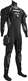 Cressi Desert Man Dry Suit 4mm HD - Muta Stagna per Immersioni in Neoprene Precompresso Hight Density da 4mm, Nero/Grigio, M