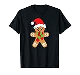 Christmas Baking Cookie Cute Gingerbread Man Maglietta