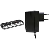 Casio Sa-77 Mini Tastiera Polifonica Ad 8 Voci E 44 Tasti, Nero/Grigio & Ad-E95100Lg Ac Adaptor - Trasformatore Alimentatore Per Tastiera Digitale, Nero