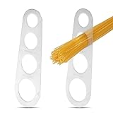 Heveer Misuratore di Spaghetti Misura Spaghetti in Acciaio Inossidabile Dosatore Spaghetti con 4 Fori di Misurazione per Cucina 2 Pezzi