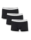 Calvin Klein Trunk 3pk Surge Uomo, Black W/ White Wb, L [Amazon Exclusive]