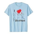 I Love Horses...I Heart Horses..T-shirt Adulto Bambini Maglietta