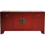 ETNIC ART - Mobile Basso Buffet Cinese rosso-120x61x37-DW-132