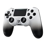 ECHTPower Controller Wireless per PS4, 2024 Nuovo Design Joystick per PS4/Pro/Slim/PC, Doppia Vibrazione, Giroscopio, Batteria da 600mAH, Jack per Cuffie da 3,5mm, Controller Ergonomico e Antiscivolo