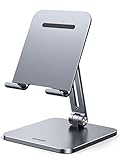 UGREEN Supporto Tablet da Tavolo, Porta Tablet Regolabile, Supporto Cellulare in Alluminio Compatibile con Galaxy Tab, iPad Mini/Air 6 5, iPhone 16 Plus, Galaxy S24 Ultra e Altri da 4-12.9", Grigio