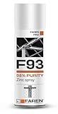 FAREN F93 Zinco Spray Purezza 98%, Zincante A Freddo, Anticorrosivo, Antiruggine,dona una tinta Chiaro brillante, particolarmente adatto per il Ritocco di Parti Saldate e Ossidate, 400ml (1)