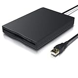 CSL - Lettore Floppy Esterno USB FDD 1,44MB 3,5 Pollice - PC e Mac - Slimline Floppy Disk Drive Esterna - Portatile - Plug e Play - Nero - Compatibile con Windows 10