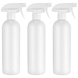 Jttxiu 3 Pezzi Spruzzino Nebulizzatore a Pressione, 500 ml Riempibile Spruzzini Vuoti Plastica Flacone Spray per Acqua, Giardino, Giardino Piante, Capelli (bianco)