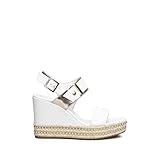 Nero Giardini E012450D Sandali Donna in Pelle - Bianco 38 EU