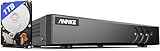 ANNKE CCTV DVR 8 Canali con Hard Disk da 1 TB, 3K Lite DVR Video Sorveglianza per Analogico/CVBS/AHD/TVI/CVI/IP, Rilevamento Movimento, Avviso e-mail con Immagini, Visualizzazione Remota