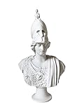 The Ancient Home - Scultura Busto di Atena, in Marmo Bianco, 26 cm, per Interni ed Esterni