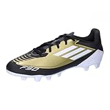 adidas F50 Club Messi Football Boots Flexible Ground, Scarpe da Calcio per Terreni compatti Unisex-Adulto, Gold/Footwear White/Carbon Black, 41 1/3 EU