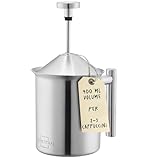 SILBERTHAL Montalatte manuale 400ml - Acciaio Inox - Cappuccinatore Manuale