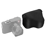 JJC Custodia Neoprene per Leica Q3 Q2 Q, EOS R7 R10 con RF-S 10-18mm F4.5-6.3 IS STM o RF-S 18-45mm f/4.5-6.3 IS STM Obiettivi Adatta per Fotocamere con Obiettivi Fino a 130 x 75 x 100mm Nero