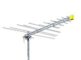 Antenna logaritmica VHF/UHF 16 elementi in alluminio anticorodal Offel fabbricazione Italiana attacco F