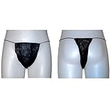 PROFESSIONALE Slip Tanga Uomo MONOUSO Neri in TNT 100 Pezzi