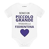 Lol t-shirt Body Neonato Sono un piccolo grande tifoso della Fiorentina Manica Corta (6 mesi)