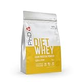 PhD Nutrition Diet Whey Protein in Polvere 1kg Crema di Vaniglia - Proteine del siero di latte con 17g di proteine e 5,5g di BCAA per porzione, Basso contenuto di zuccheri e calorie