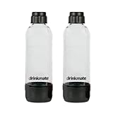 DrinkMate carbonatazione bottiglie (confezione da 2) 1 l Nero