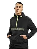 Urban Classics Contrast Pull Over Jacket Giacca a Vento, Nero/Lime Elettrico, L Uomo