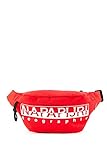 NAPAPIJRI - Marsupio uomo in canvas rosso con stampa logo