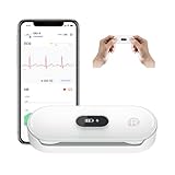 CheckMe DuoEK-S Monitor ECG Portatile con Display OLED, Bluetooth Elettrocardiografo con APP per iOS e Android, Monitoraggio da 30s - 5min, Cardiofrequenzimetro