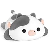 Mewaii Cute Cow Peluche Cuscino, Kawaii Plushies White Cow Stuffed Giocattoli, Squishy Peluche, Cuddle Body Cuscino per Bambini & Ragazze