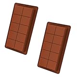 Ayizhiniu 2pcs Stampo Tavoletta Cioccolato, Tampo per Barretta Cioccolato in Silicone Alimentare, Stampo per Cioccolato Profondo, Applicabile a Stampi Realizzare Dolci Cioccolato