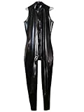 Latex Gummi Catsuit Rubber Cosplay Schwarz Zentai Suit