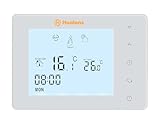 Termostato a batteria per caldaia a gas,Termostato a batteria programmabile 2 fili da parete, Cronotermostato settimanale digitale a batteria,Termostato ambiente(Batterie escluso)