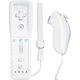 TechKen Wii Controller remoto con controller Nunchuck Wii con telecomando Nunchuk Wii Wii di ricambio per Wii (controller senza Motion Plus)
