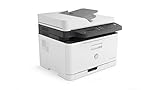 HP Color Laser MFP 179fnw 4ZB97A, Stampante Multifunzione A4 a colori, Stampa, Copia, Scansiona, ADF, Fax, Wi-Fi, Wi-Fi Direct, Ethernet, HP Smart, USB 2.0, 18 ppm in b/n, 4 ppm, Bianca