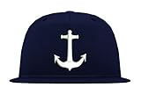 TRVPPY Cappello Berretto Snapback Cap Unisex Motivo Anker - Blu Navy