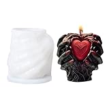 keyword Hand Holding Heart Candle Mold, Candle Making Molds, Silicone Love Hand Holding Heart Molds Craft Supplies 3D Mould for Halloween Casting Candle Making